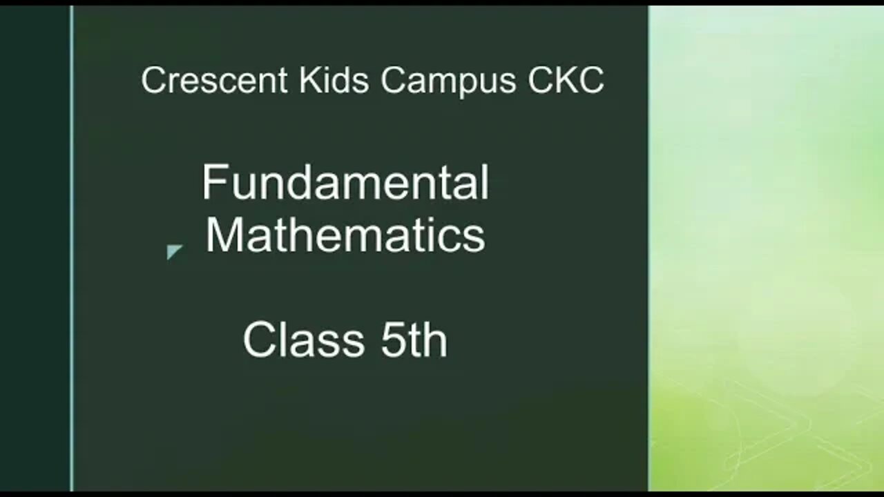 Maths A Class 5th Lesson 2