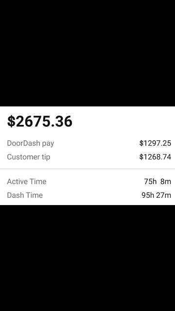DoorDash Best Week $2,675