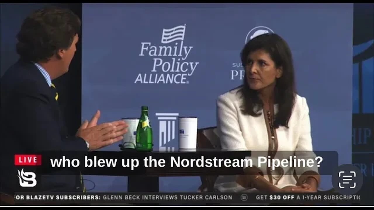 Tucker Carlson To Nikki Haley: "Who Blew Up The Nord Stream Pipeline?"