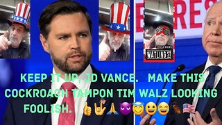 JD Vance Is Leaving Tim Walz In Smoke. 👍🤟🙏😈😇😀😂🪳🇺🇸