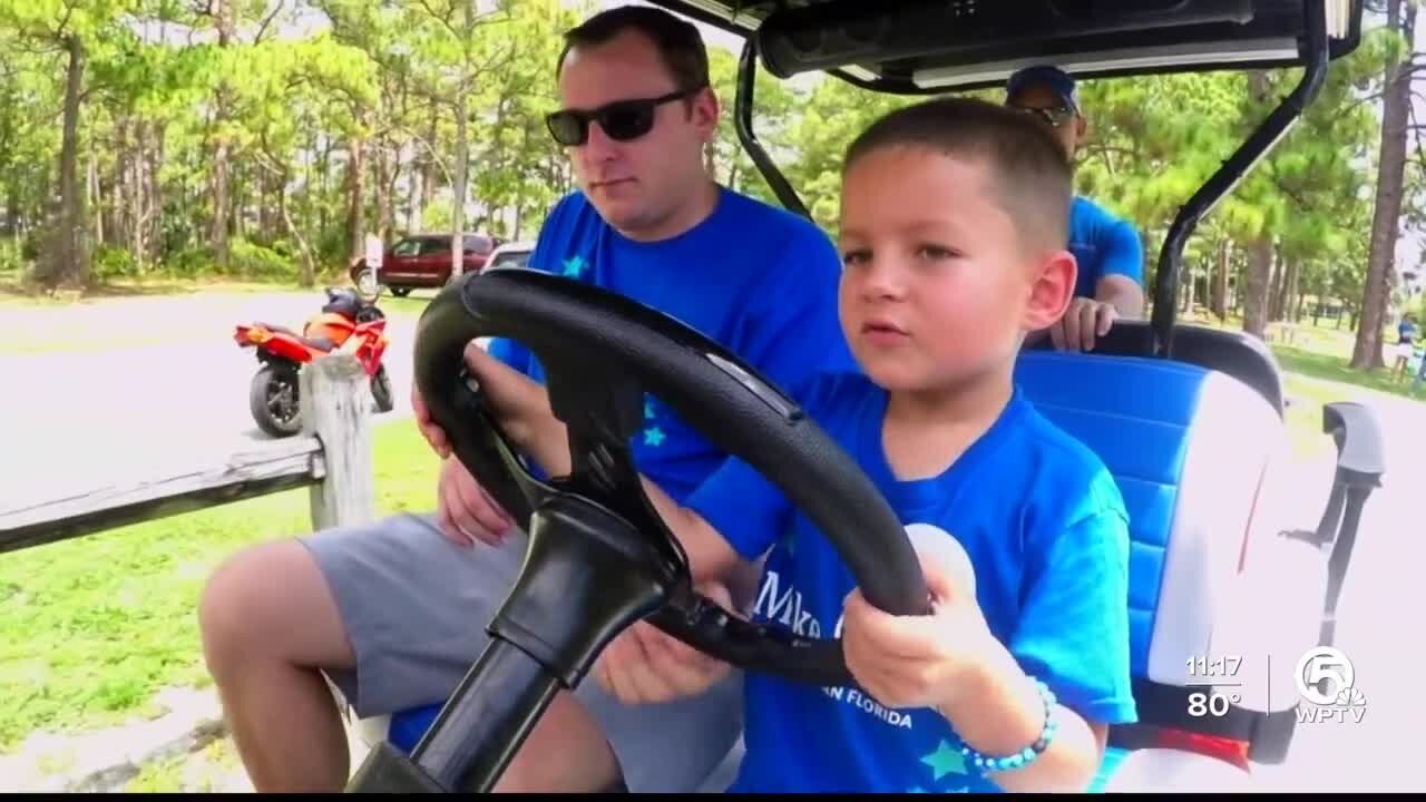 Child battling leukemia receives video game-themed golf cart