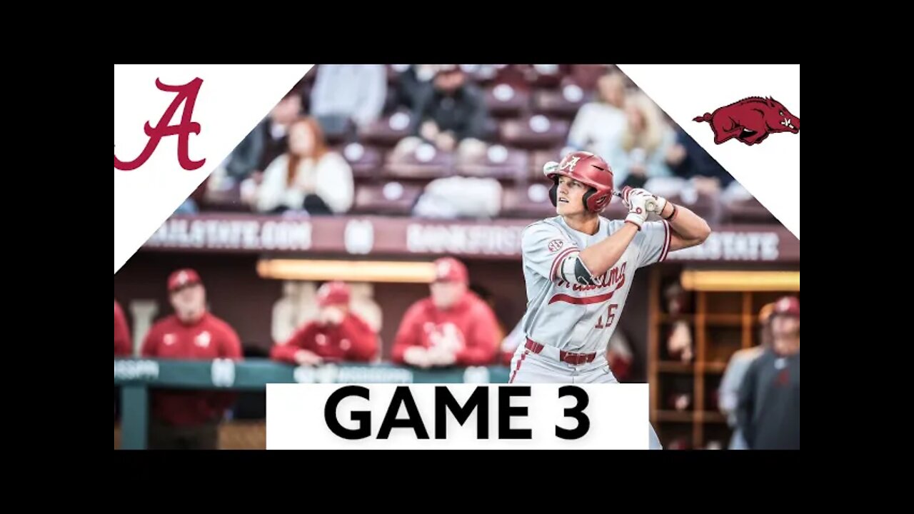 #7 Arkansas vs Alabama Highlights (GAME 3) | 2022 College Baseball Highlights