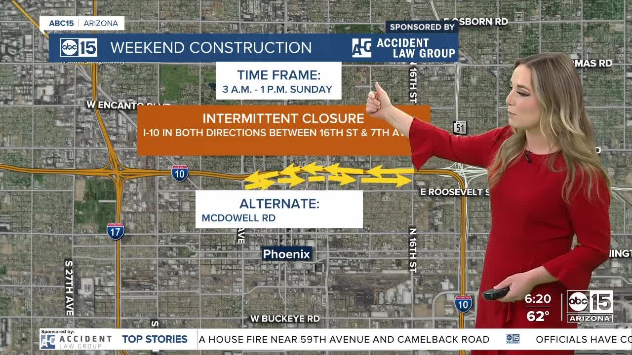 Weekend freeway construction planned