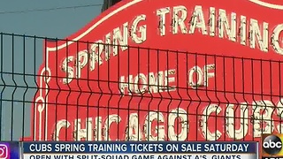 Cubs Spring Training tickets go on sale Friday...with a catch