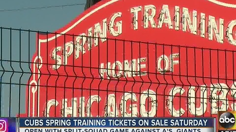 Cubs Spring Training tickets go on sale Friday...with a catch