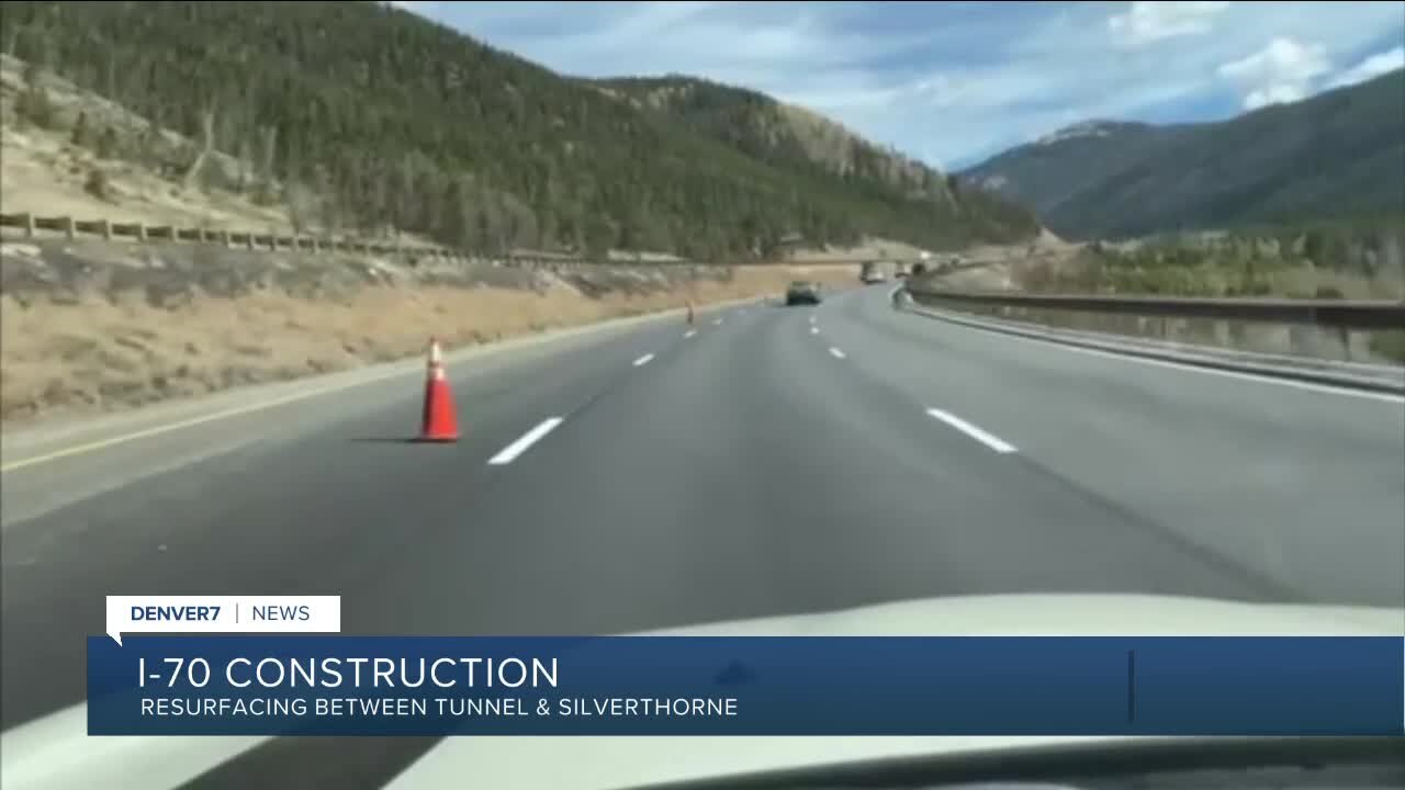 I-70 resurfacing project near Silverthorne