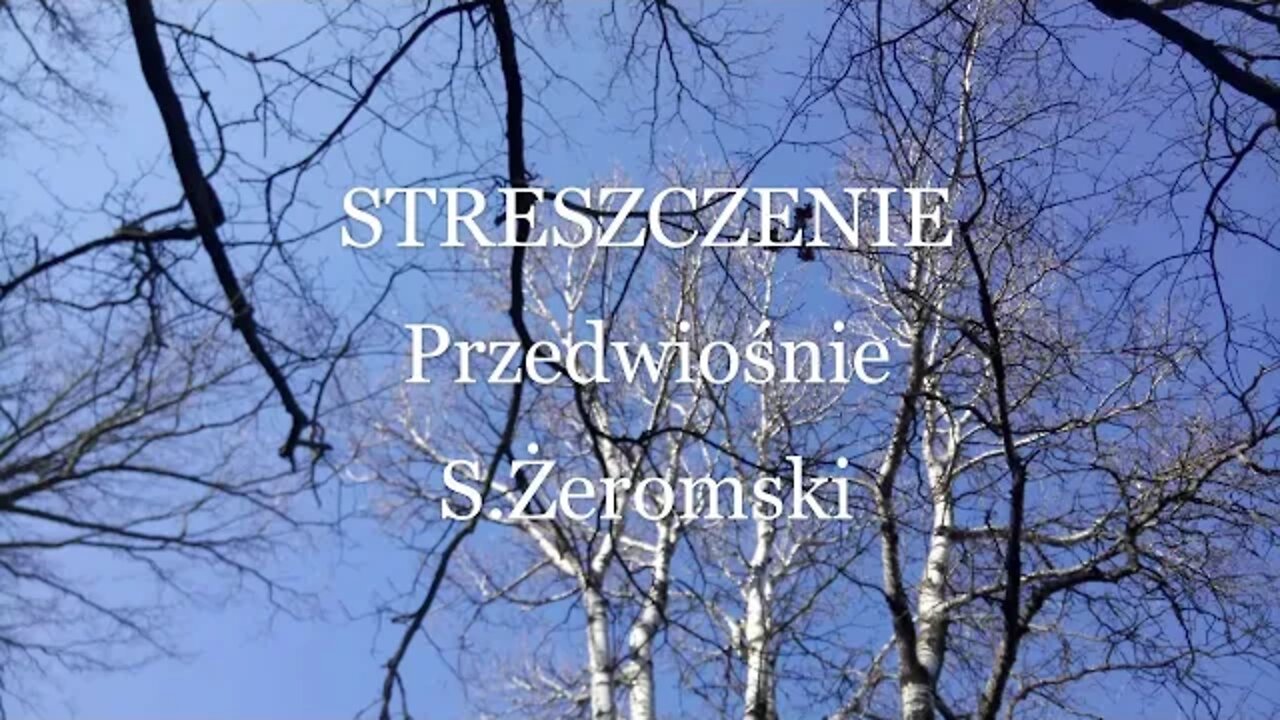 STRESZCZENIE -Przedwiośnie-S.Żeromski audiobook znajdziesz na moim kanale