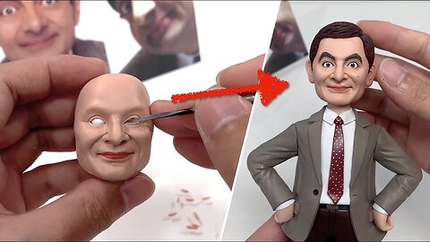 Clay sculpture - Mr bean the full figure sculpturing process - Hand made clay art