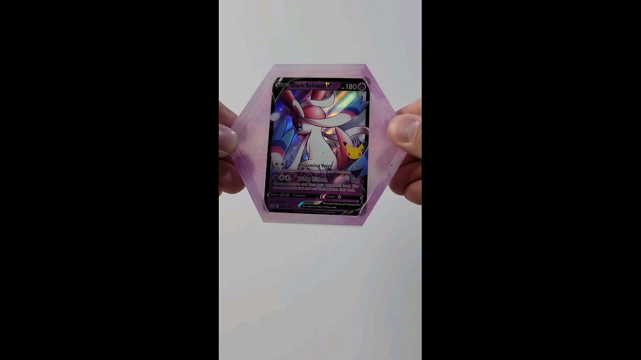 Dark Sylveon V 25th Anniversary Pokemon TCG Coaster!