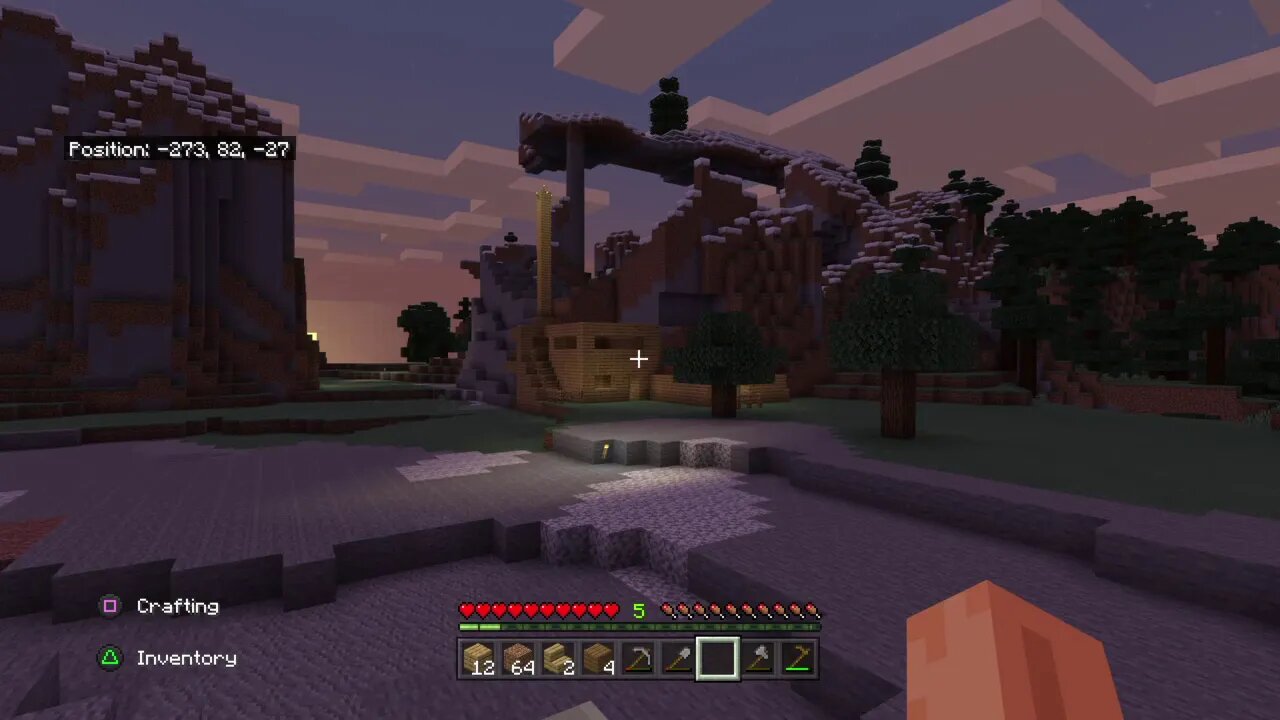 Minecraft:Snowy Peaks Part 9-Inhouse Tree Farm