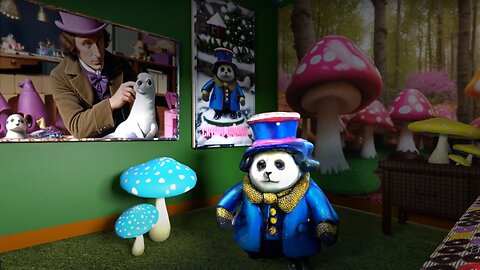 Willy Wonka Seal Toy in Bedroom | Animation Created using Blender