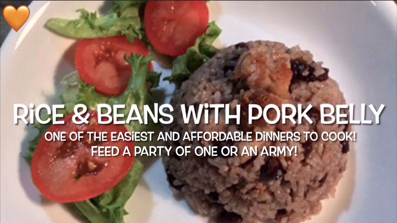 Super Easy Rice & Beans With Pork Belly.