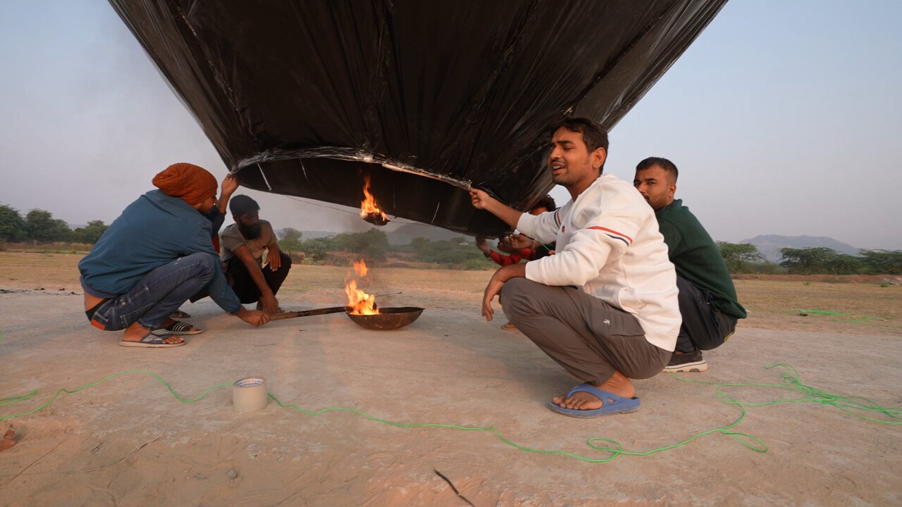 We Fly Biggest Hot Air Balloon - Homemade 100% Real