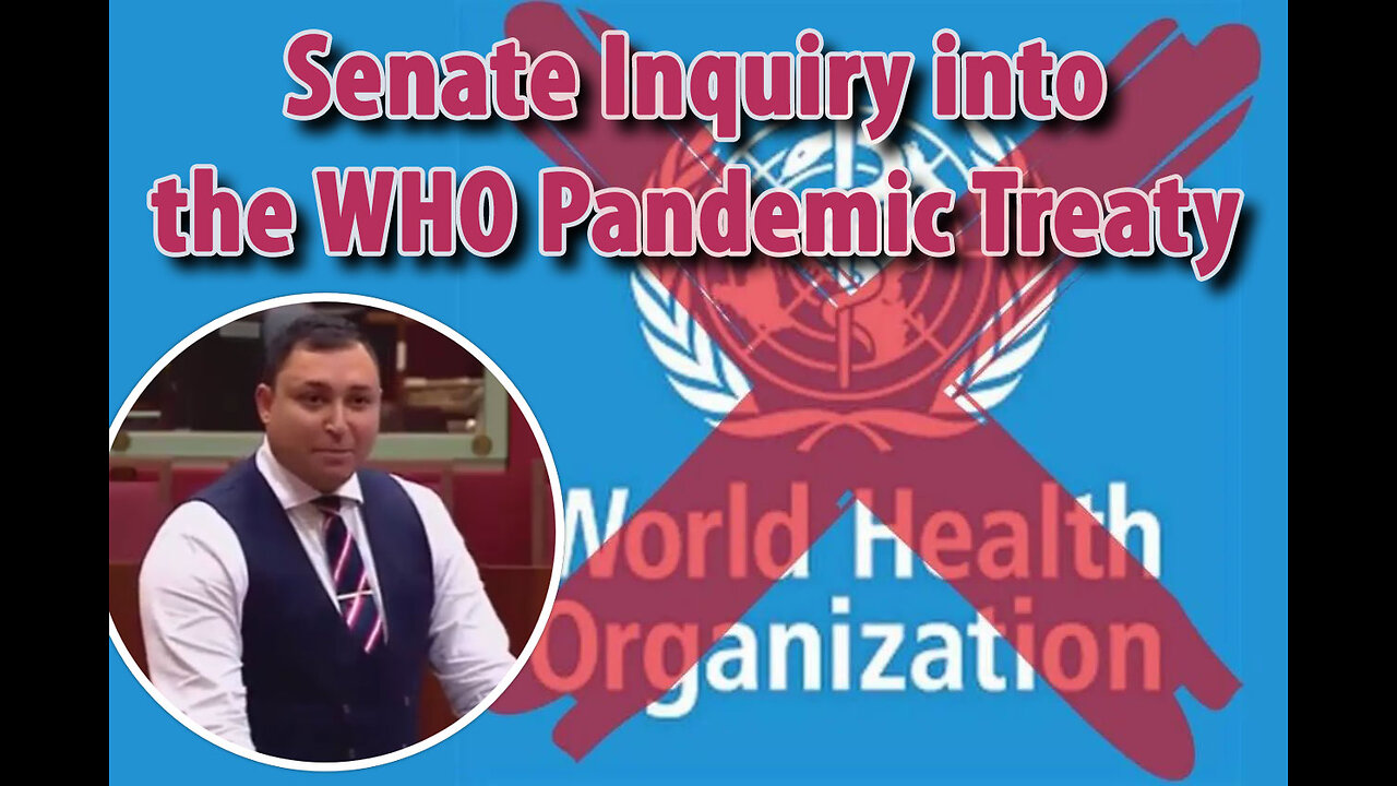 WHO Pandemic Treaty Debate [Senator Ralph Babet]