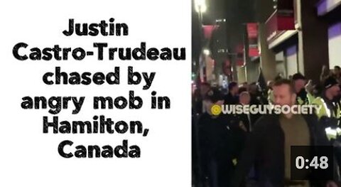 Justin Castro-Trudeau chased by angry mob in Hamilton, Canada.