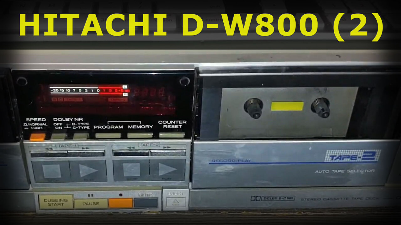 Hitachi D-W800 - Pt 2 - Old vintage double cassette deck from 1983 fixed !!!