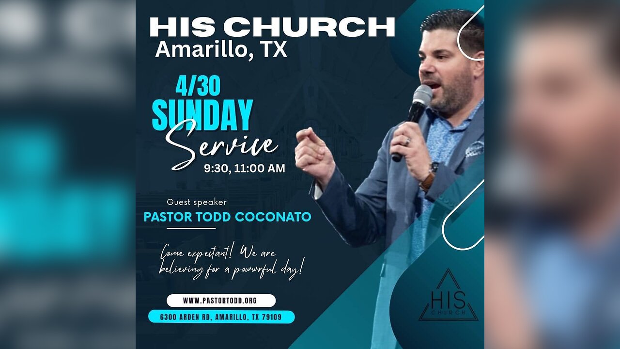 Pastor Todd Coconato I Live at His Church, Amarillo, TX [Early Service]