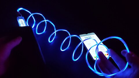 Type C backlit cable for phone charging