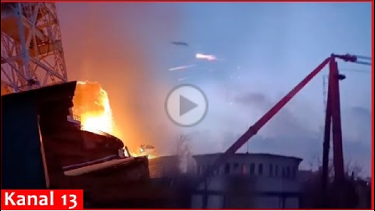 The moment Russian rockets hit the Dnieper HPP - a strong explosion occurred