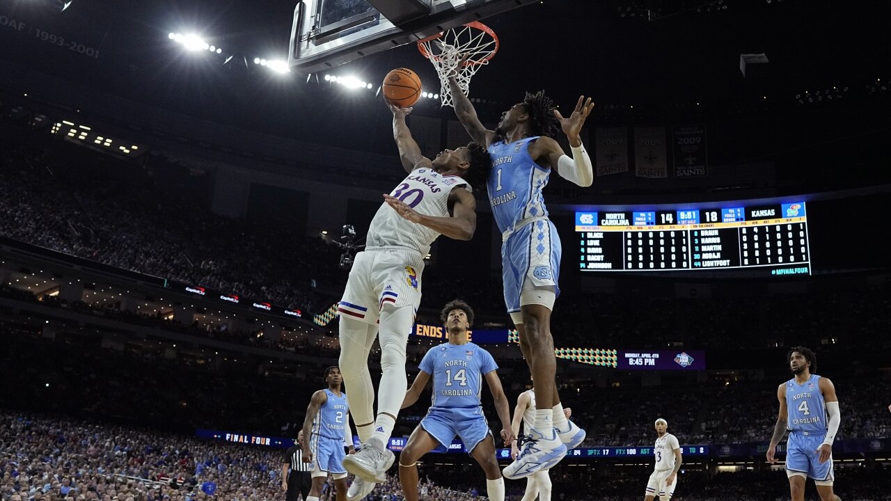 Jayhawks Rally, Rock Tar Heels 72-69 To Win NCAA Title