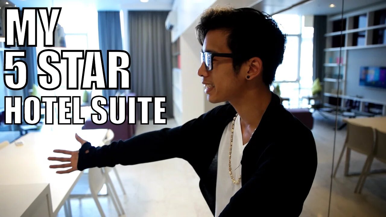 MY 5 STAR HOTEL SUITE ROOM TOUR ! - KUALA LUMPUR, MALAYSIA