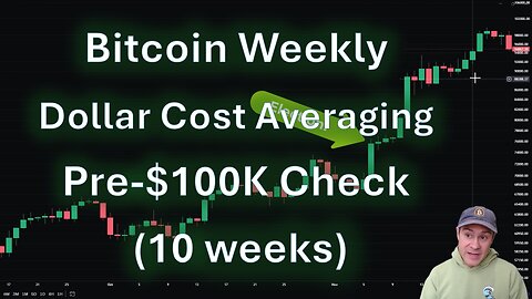 Bitcoin Dollar Cost Averaging Pre-$100K Check (10 weeks)