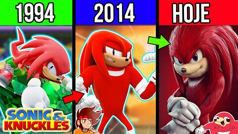 EVOLUÇÃO e Historia de KNUCKLES nos JOGOS do SONIC