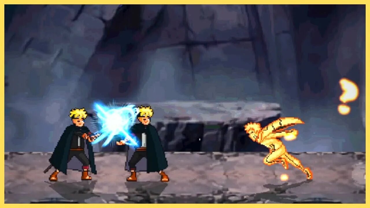 Boruto Timeskip Ativa Jougan VS Naruto Kyuubi Mode - Mugen