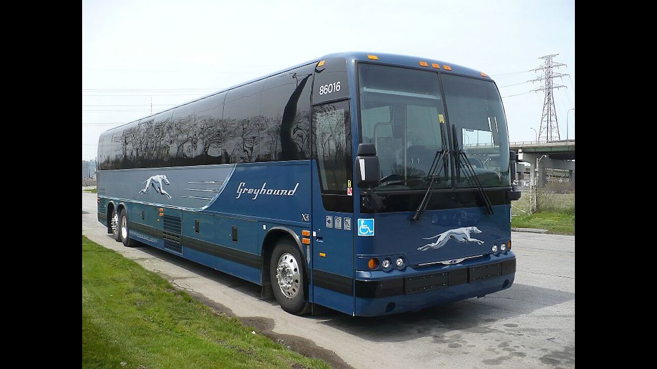 Greyhound Buses Los Angeles station, takeoff