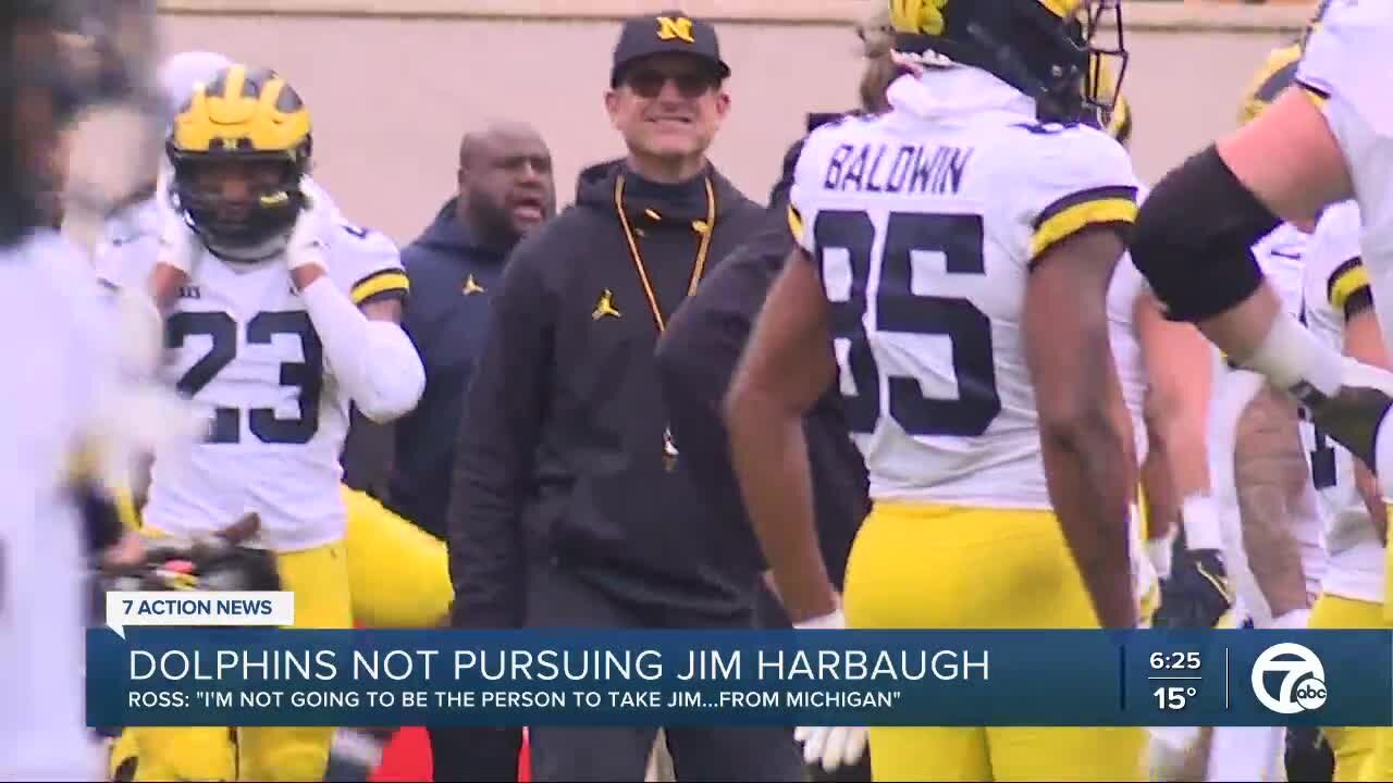 Dolphins not planning to pursue Jim Harbaugh