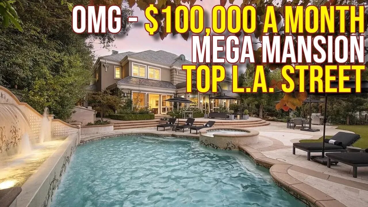 iNSIDE $100,000 a month Mega Mansion Top L.A. Street