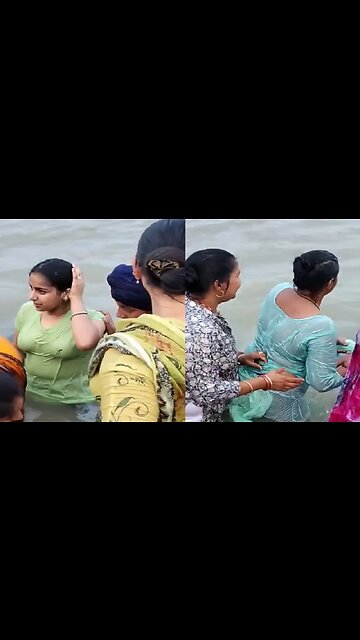 Girl enjoy in the river side, village life, vlog, girl life, village culture, rumble viral video