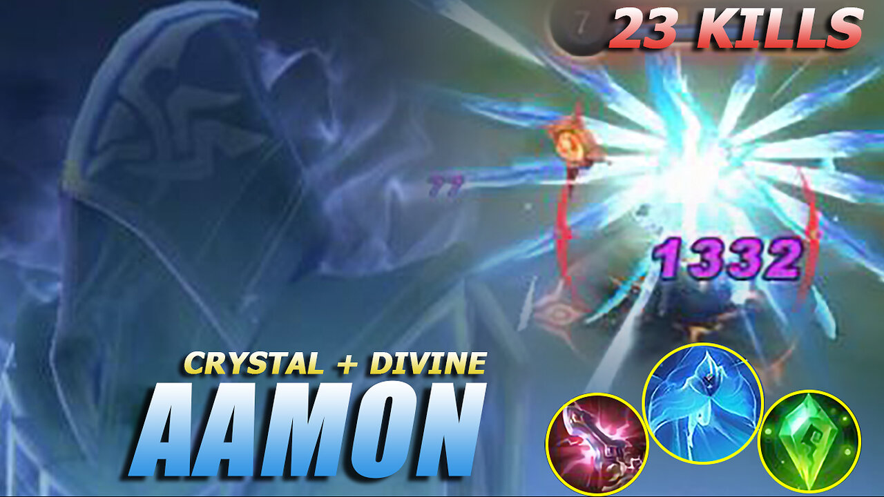 Insane 23 Kills Aamon Holy Crystal + Divine Glaive !! Aamon Mobile Legends