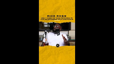 #rickross Only thing we take personal is the relationship with our goals. 🎥 @beyondthechair_