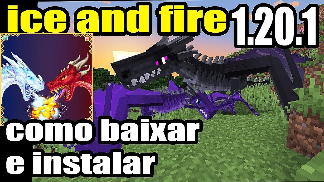 Como baixar ice and fire 1.20.1 e instalar no minecraft melhor mod de dragões iceandfire-2.1.13