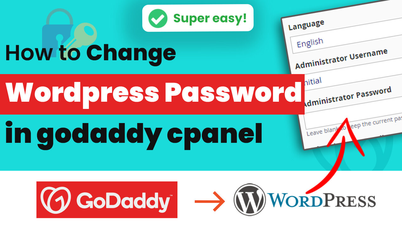 How to change WordPress password in GoDaddy cPanel