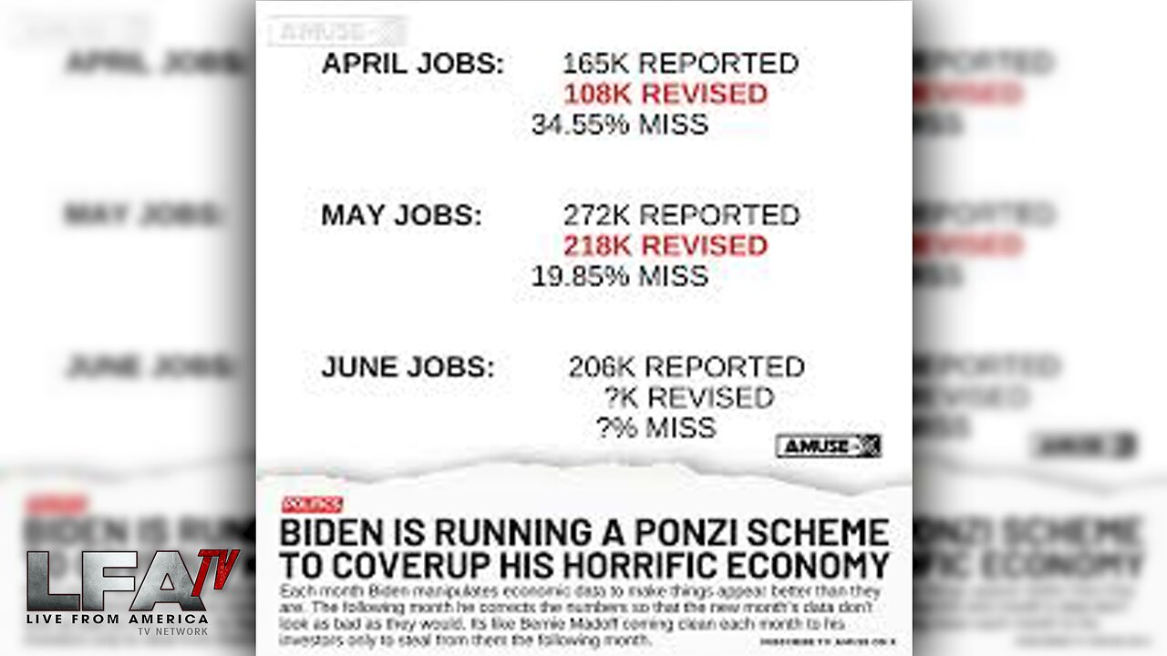 BIDEN PONZI SCHEME JOB NUMBERS EXPOSED!