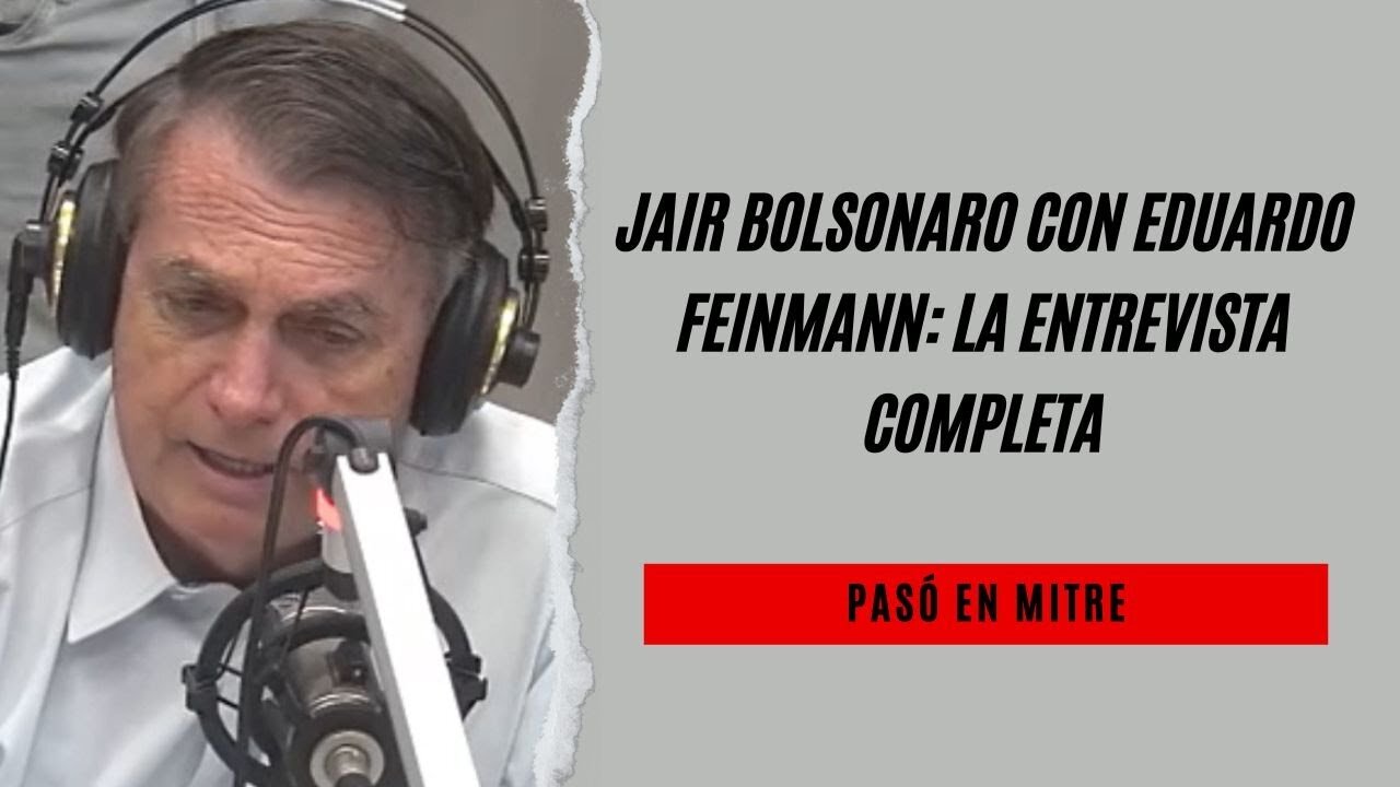 Entrevista de Bolsonaro Na Argentina p/ posse de Milei - Radio Mitre 08/12/23 Audio Remaster