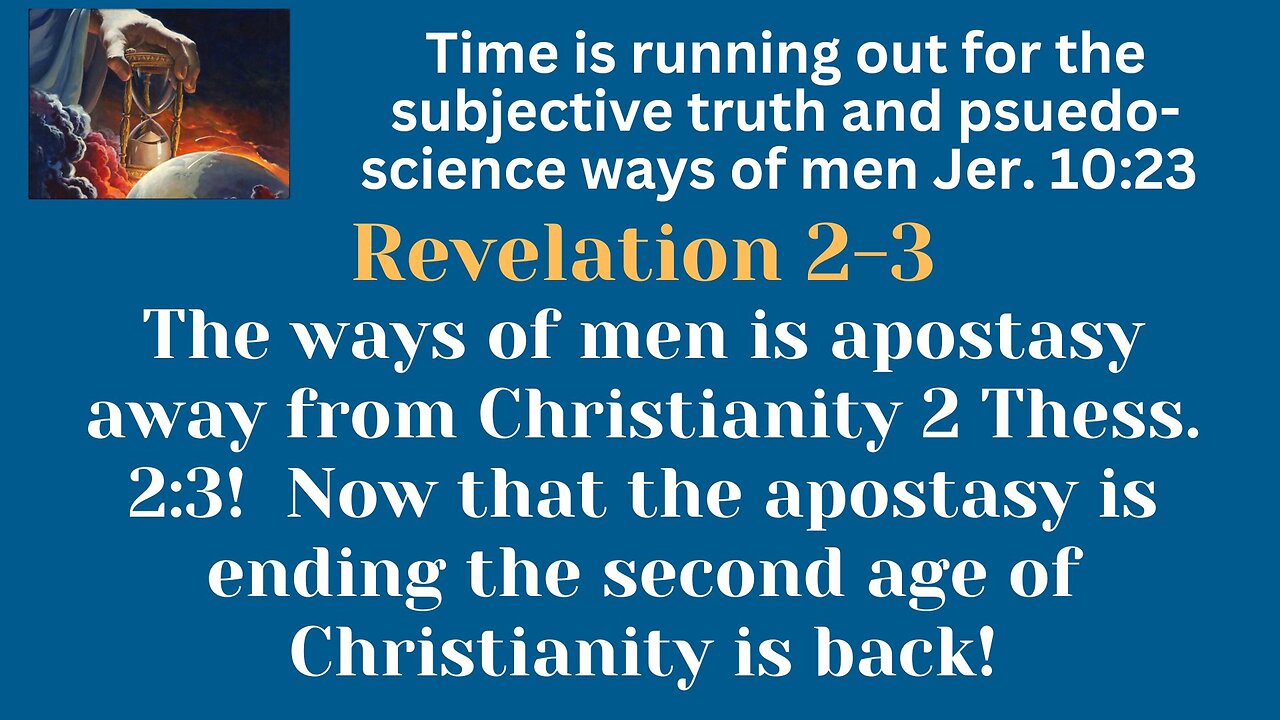 Rev. 2 -3 There haven't been Christians for 1680 years. But the 2nd age of Christianity is back!