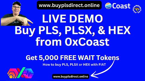 😎Buy PLS, PLSX & HEX from 0xcoast [LIVE DEMO]