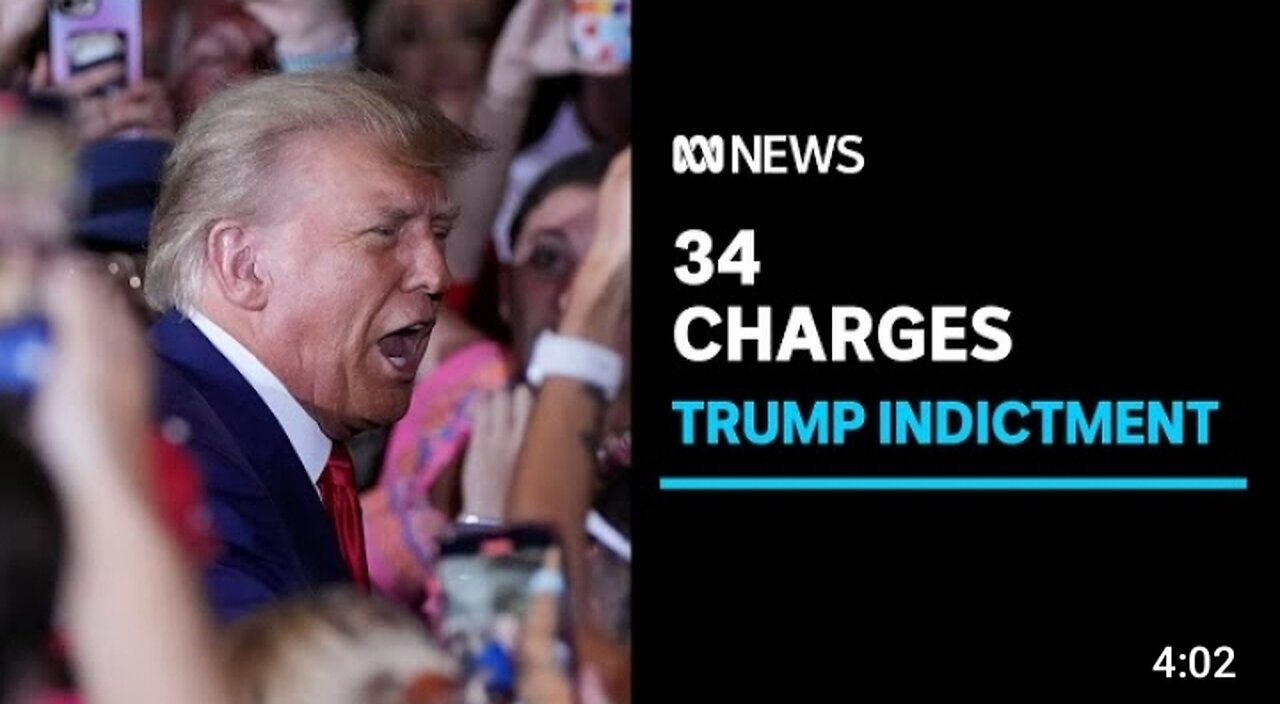 Defiant Donald Trump Front the Cameras after being Charged | ABC News