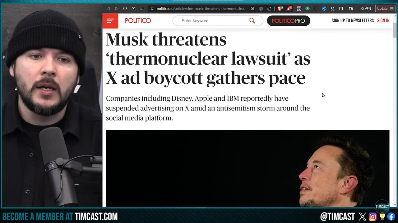 Elon Musk Vows To DESTROY Woke Cabal In NUCLEAR Lawsuit, Timcast & More Announce WE ARE GOING TO WAR