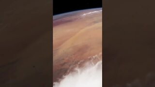 Earth from The Orbit With Clouds