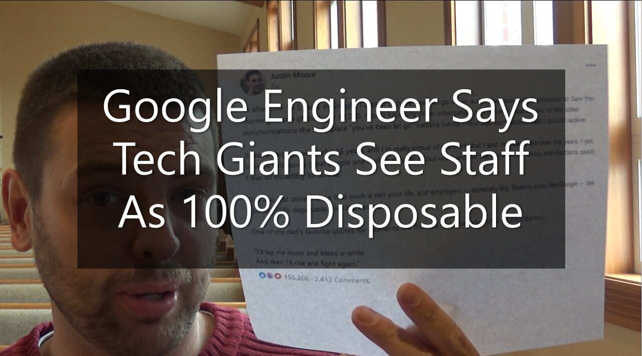 Google Engineer Says Tech Giants See Staff As 100% Disposable