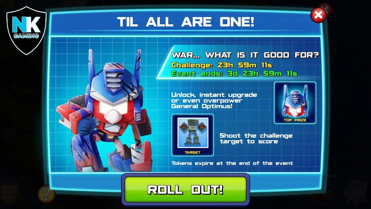 Angry Birds Transformers 2.0 - Til All Are One! - Day 3 - Featuring The Real General Optimus