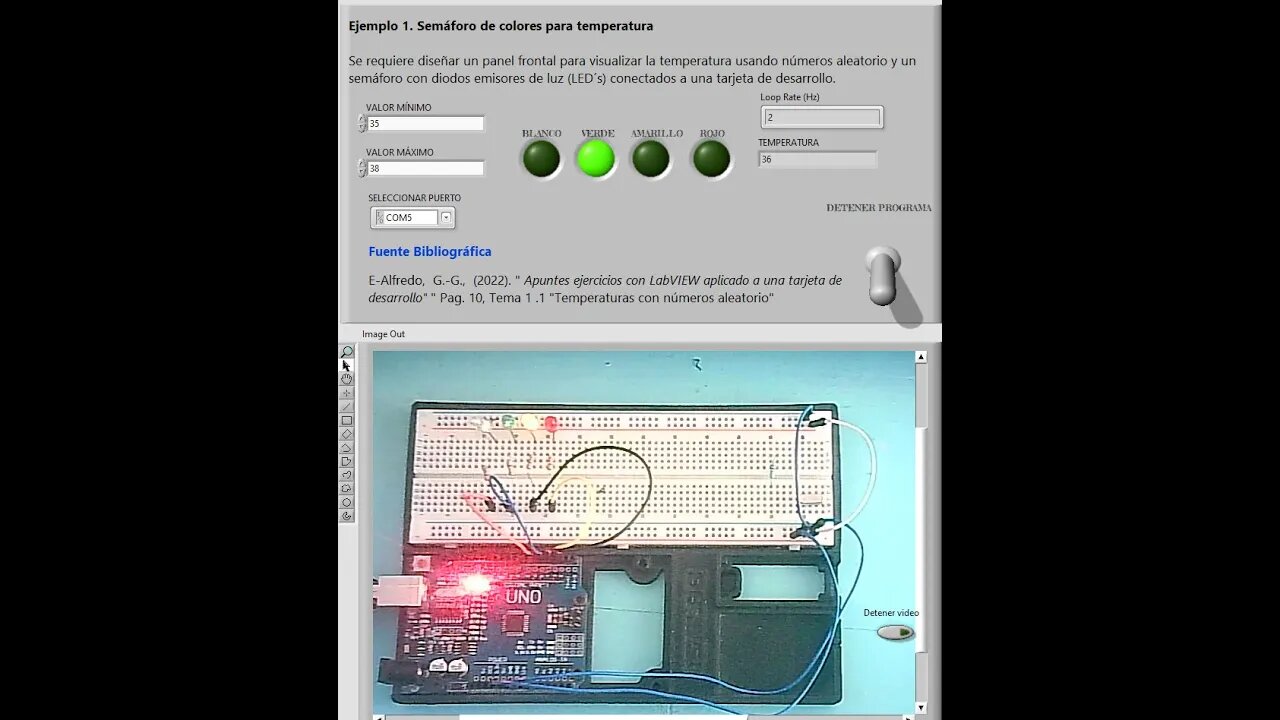 LabVIEW un semáforo de colores con Arduino