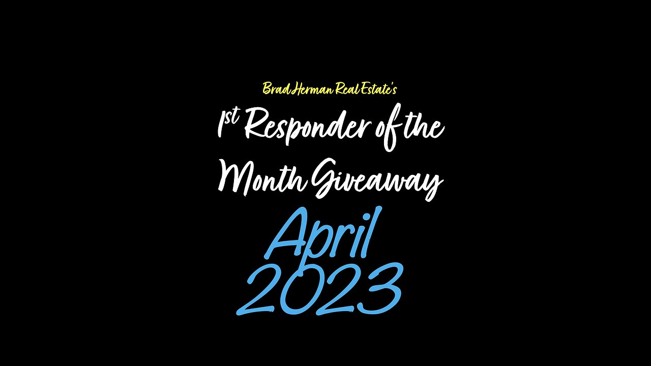 April 2023 1st Respomder Giveaway