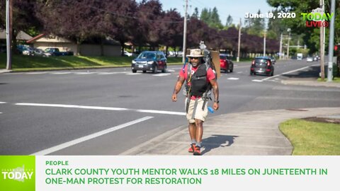 Clark County youth mentor walks 18 miles on Juneteenth in one-man protest for restoration