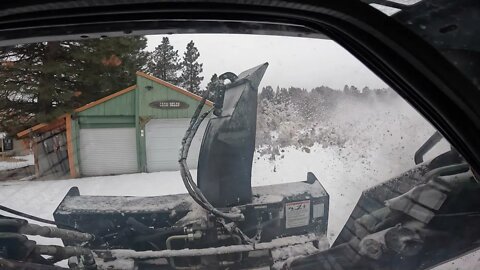 December 15 Idaho snow clean up. More ice than snow. Ice chunk chuckin