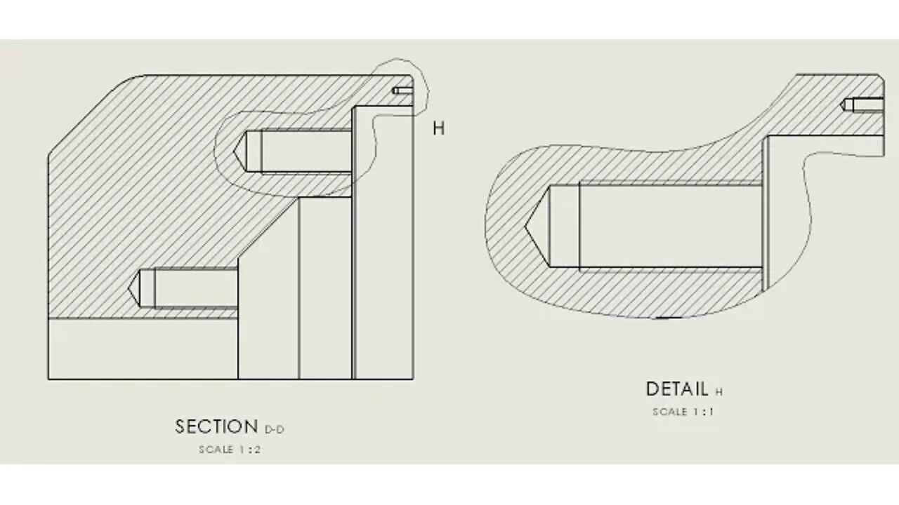 How to Make Standard and Custom Detail Views in SolidWorks Drawings |JOKO ENGINEERING|